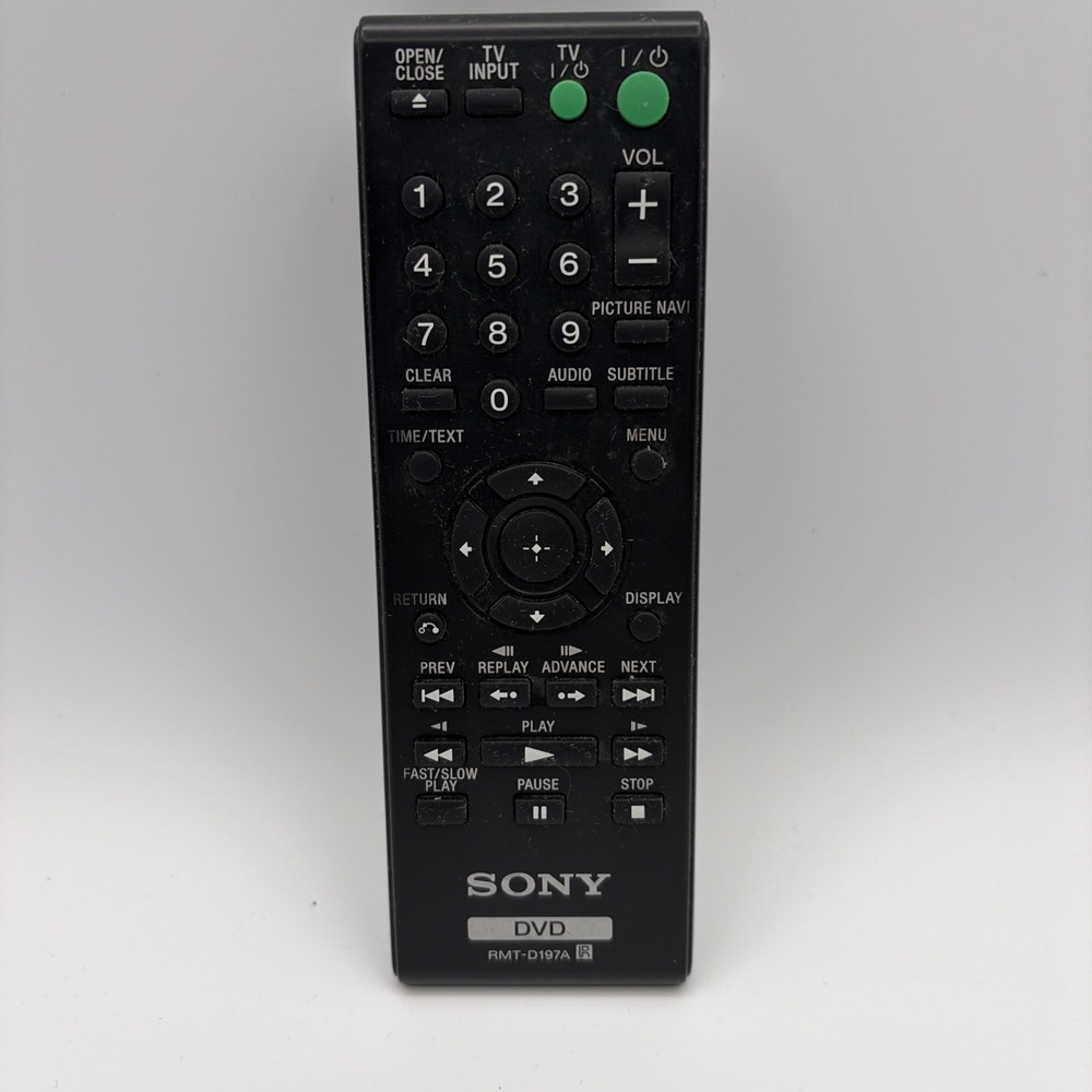 SONY OEM Remote RMT-D197A DVD DVP-NC80 DVP-NC80V DVP-NC80V/B Untested Parts Only